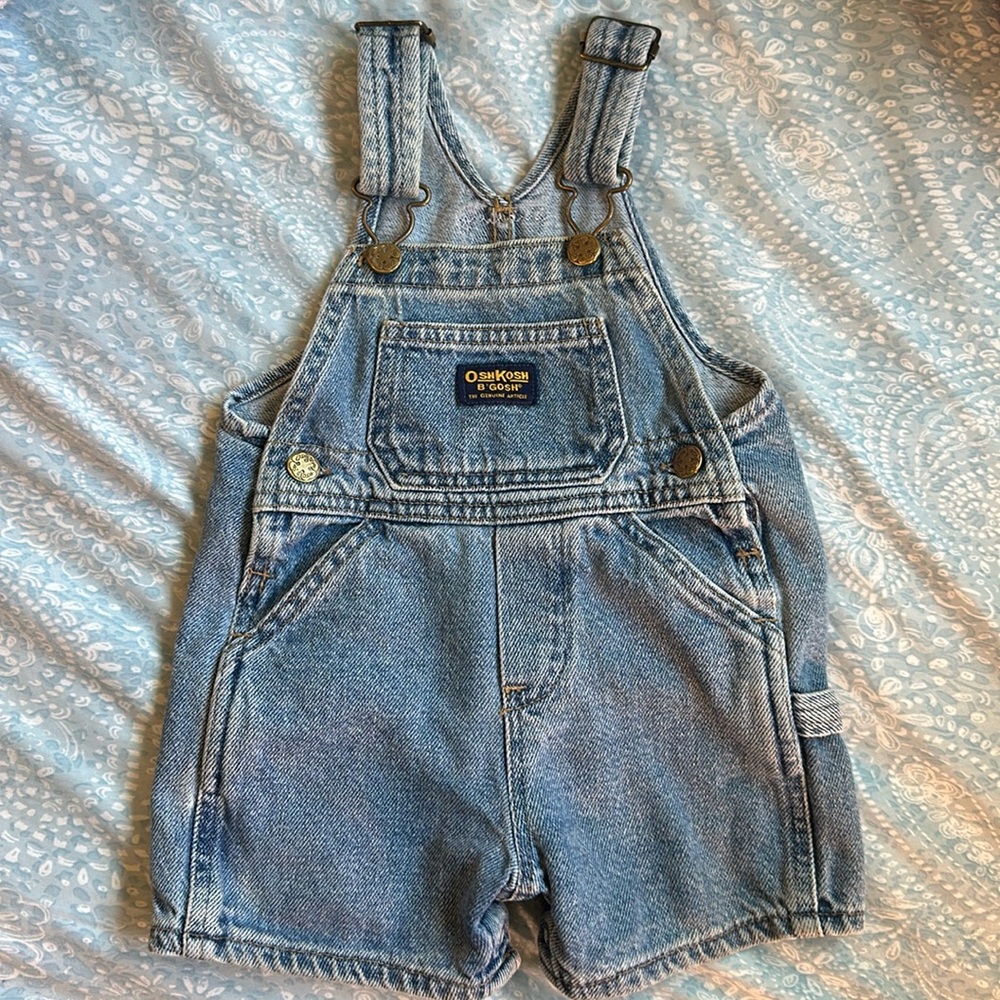OshKosh B'gosh vintage denim overalls 6-9m